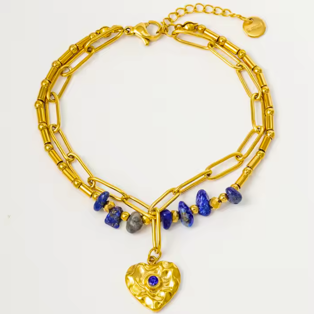 Peru Bracelet – Coastal Elegance with a Touch of Blue