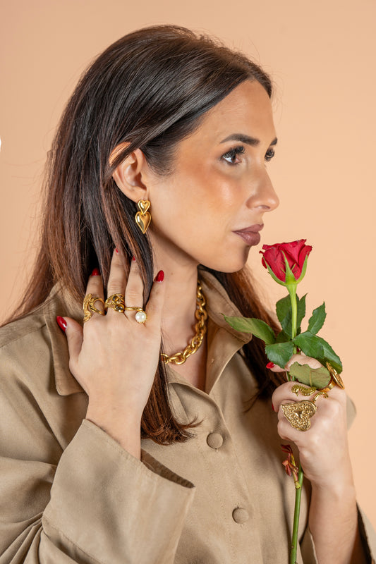 Paris Gold Earrings - Elegant, Classic and Waterproof