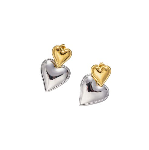 Paris Silver & Gold Earrings - Elegance, Sleek and Waterproof